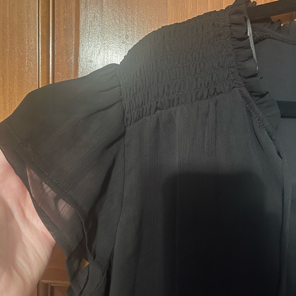 NWT solid black CeCe blouse size 1X - Picture 4 of 5